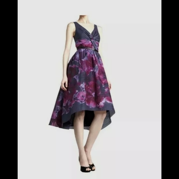 Lela Rose For Neiman Marcus Target Purple Floral Dress Size 8 NWT. - Picture 2 of 5